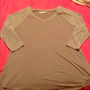 Maurice’s brand 3/4 length sleeve baseball tee